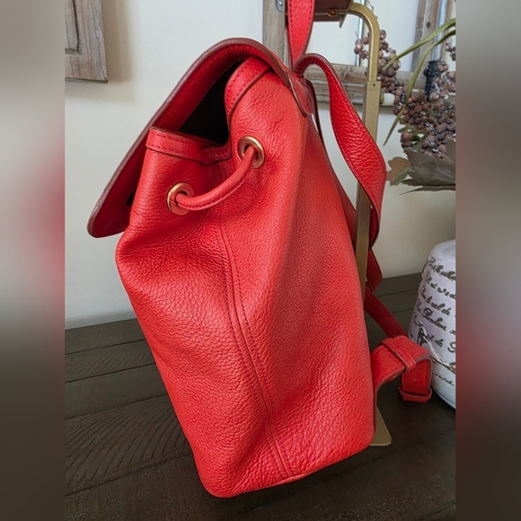 Marc By Marc Jacobs Cinch Backpack Burnt Orange Pebble Grain Leather - Picture 9 of 11